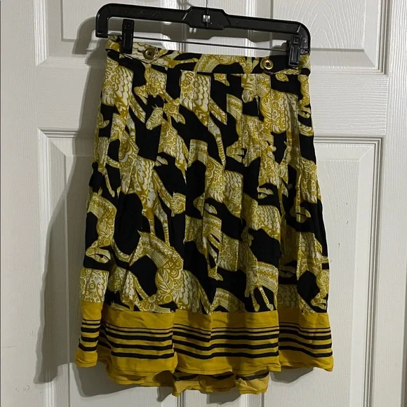 Anthropologie Maeve Jade horse novelty side zip skirt size 0 - Picture 2 of 7